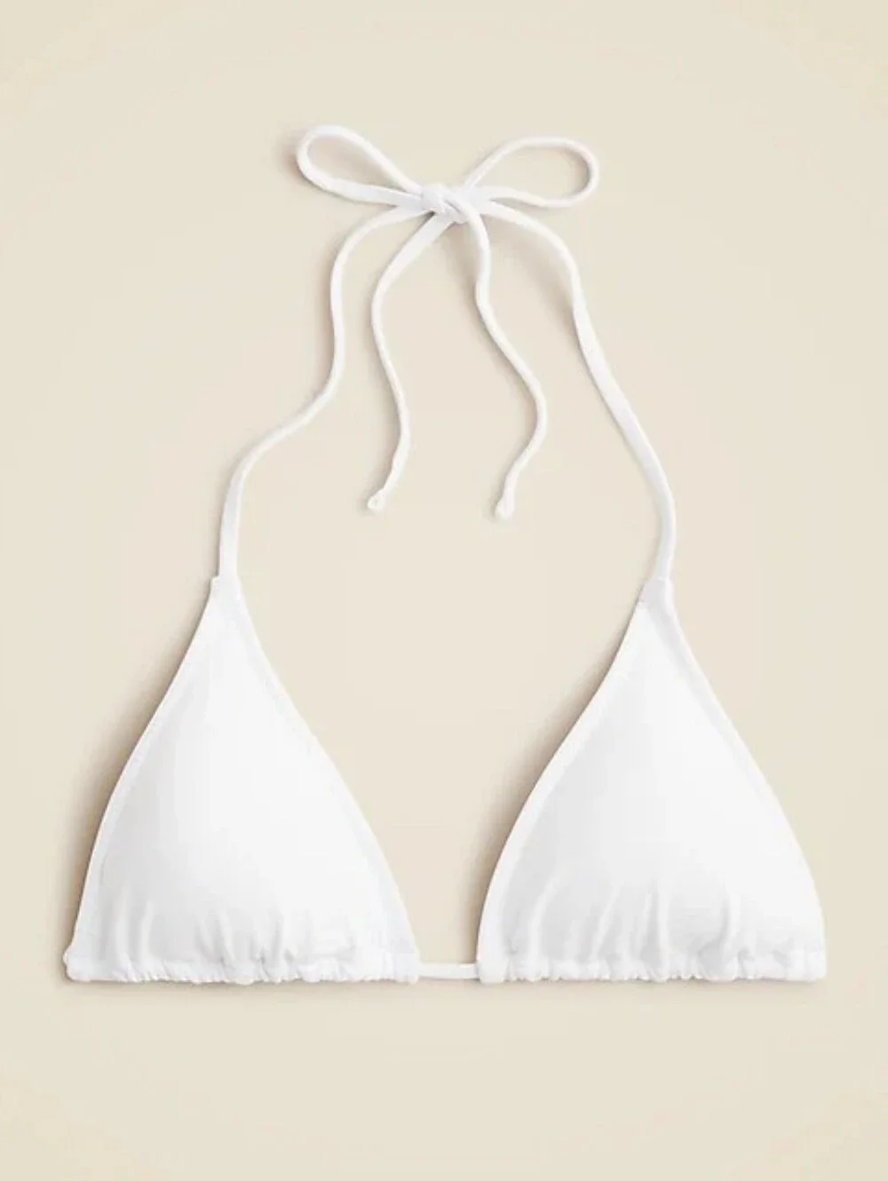 NWT J Crew Swim Triangle Bikini Top White Removable Pads 2X